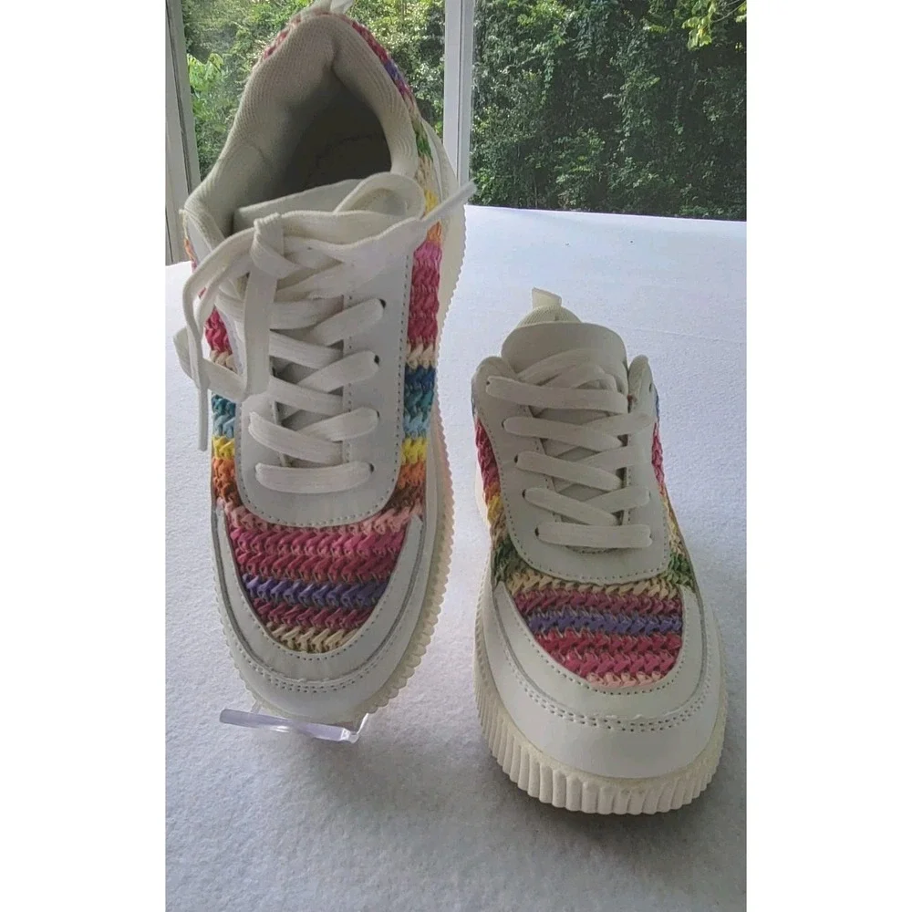 La Sheelah Women Timeless Knit Rainbow Chunky Platform 2